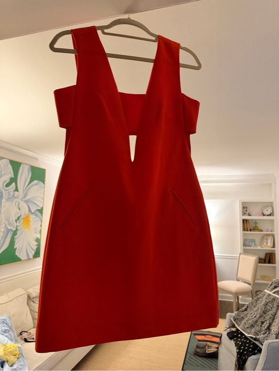 Artelier Nicole Miller Dresses & Skirts - Red Deep-V Mini Dress